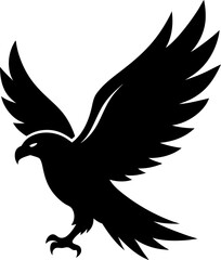 Eagle icon Silhouette vector on transparent background