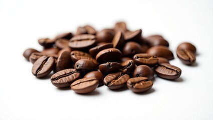 Fototapeta premium coffee beans on white background