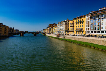 Florence in toscana on Arno River in italy