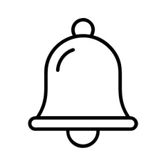 Bell notification alert alarm reminder message ringing sound symbol icon vector outline graphic design element