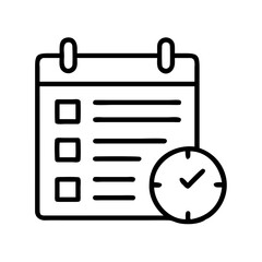 Calendar schedule appointment time management event reminder date planning deadline icon vector