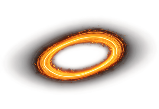 fire swirl glowing energy ring spiral shape effect