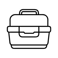 Outline toolbox storage container organizer box tool equipment case chest carrier portable handle