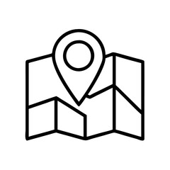 Map location pin icon vector travel destination gps navigation pointer symbol marker roadmap guide