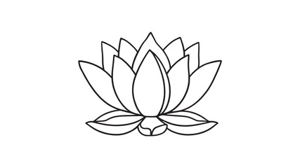 Lotus line art illustration modern geometric elegance creative artwork lines