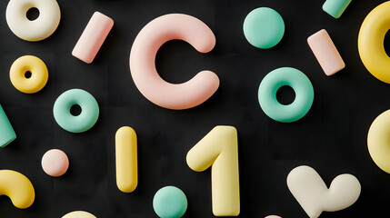 Naklejka premium and lines in bright neon colors like yellow, pink, and green arranged randomly across a black background for a bold contrast 