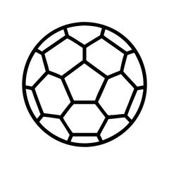 Obraz premium Soccer ball football sport game play kick goal team field competition match pentagon hexagon icon vector
