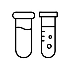 Illustration of laboratory equipment test tubes for scientific research and medical analysis and testing