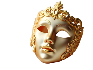 Elegant Gold Venetian Mask: Costume, Party, and Theatre transparent background