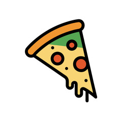 Charming Doodle Icon of a Pizza Slice for Your Projects