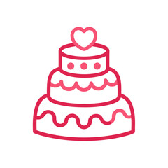 Delightful Wedding Cake Doodle Icon for Your Celebrations