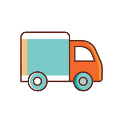 Doodle Vector Icon of a Delivery Truck for Creative Projects