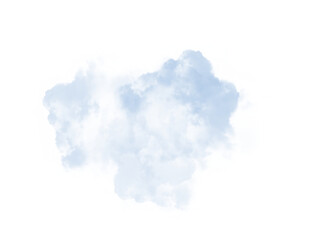 light blue cloud isolated on transparency background