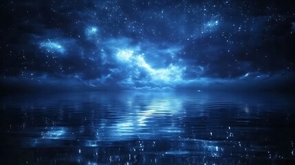 Fototapeta premium Night sky reflecting on water