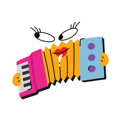 Accordion vector Sticker. Eps 10 file
