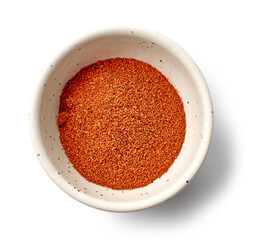 bowl of red paprika powder