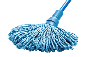 A blue cotton string mop