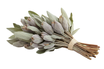 A bundle of dried sage herb