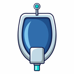 Obraz premium blue electric plug isolated on white