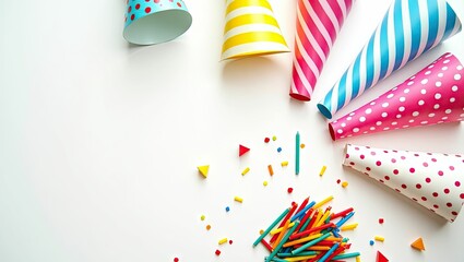 Obraz premium Colorful stationery display variety