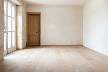 Fototapeta premium Wood Flooring Installation During Home Renovation