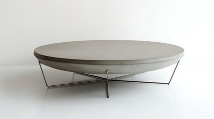 Grey coffee table with a metal frame