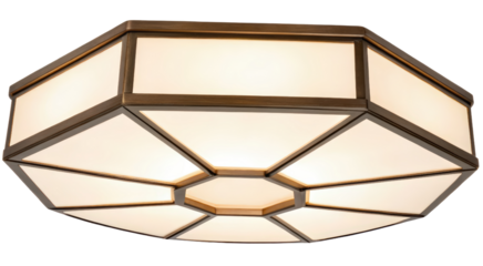 Flush mount octagonal ceiling light fixture