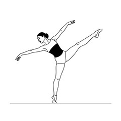 Ballerina dancing gracefully in a studio setting  