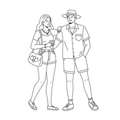 Summer festival couple enjoying their time together in casual outfits  