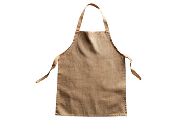 A simple burlap apron flat