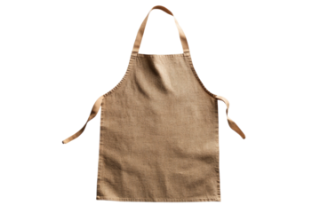 A simple burlap apron flat