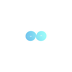 Dual Gradient Spirals: Modern Flow Vector Logo