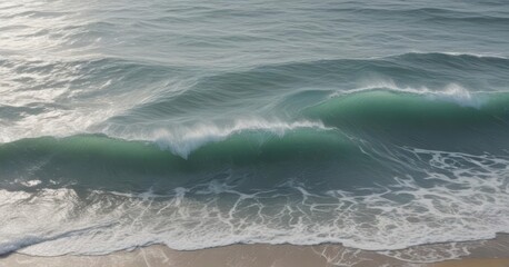 Fototapeta premium Overlapping circles create an impression of rolling waves; subtle color variation , motion, painting