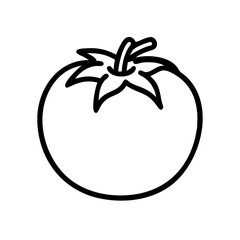 Tomato Line Art Vector Illustration