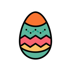Easter Egg Doodle Vector Icon for Creative Designs