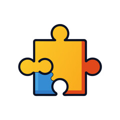 Obraz premium Creative Doodle Vector Icon of a Puzzle Piece for Design Projects