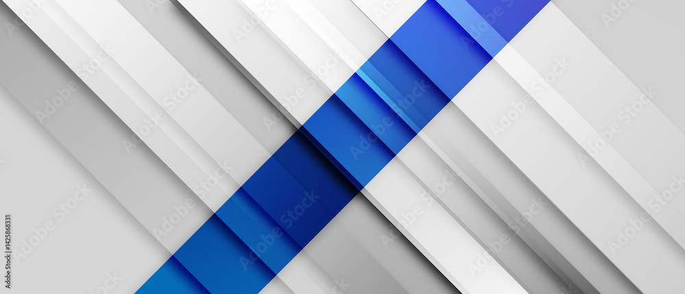 Canvas Prints white and blue business presentation abstract background with geometric lines and shapes