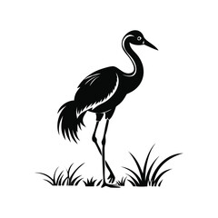 heron silhouette vector