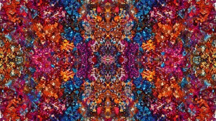 Vivid multicolored abstract artwork showcasing a symmetrical and artistic design