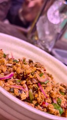 Fresh Spicy Salad with Vegetables and Herbs