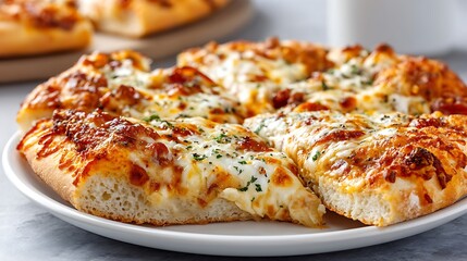 Delicious Slice of New York Style Pizza on a White Paper Plate