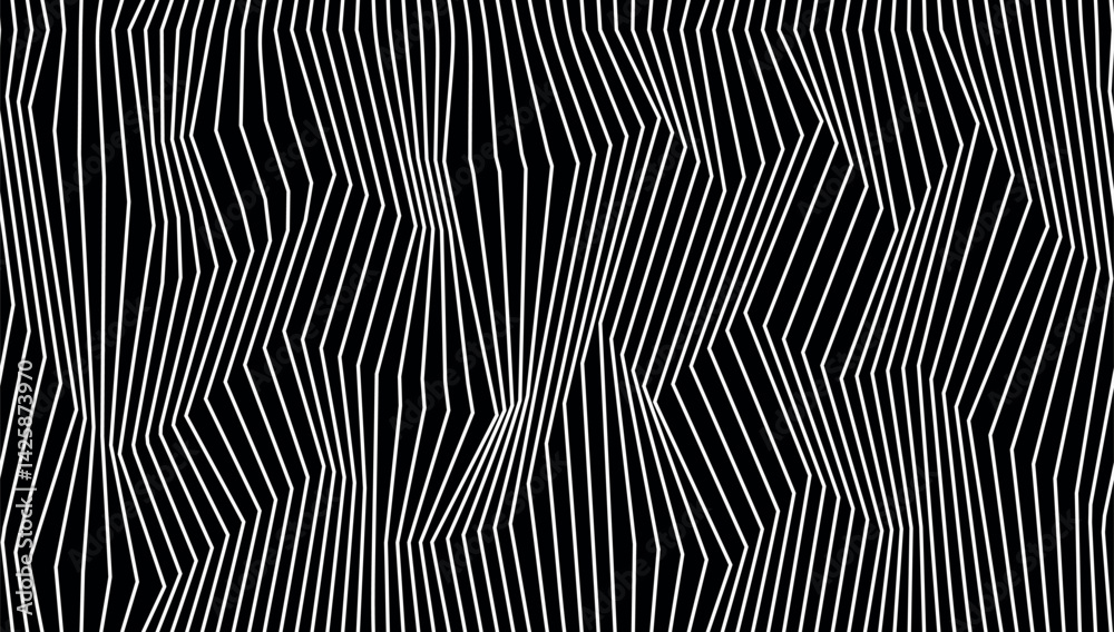Poster abstract geometric pattern with stripes, lines. seamless vector background. white and black ornament
