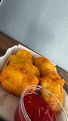 Crispy Fried Snack Platter with Ketchup Dip