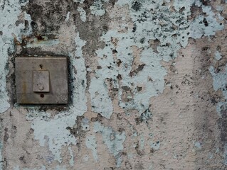 Vintage Wall Switch on Weathered Textured Surface