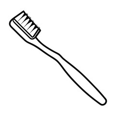 toothbrush line art,