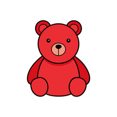 Charming Doodle Vector Icon of a Teddy Bear for Your Projects