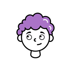 Fototapeta premium Thinking Face Doodle Vector Icon for Creative Projects