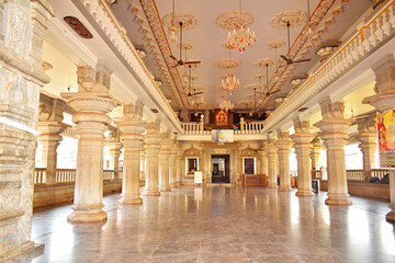 Naklejka premium Interior view of Shri Mahalasa Narayani Temple, Goa, India.