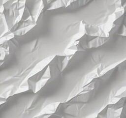 Obraz premium Crumpled white paper texture, deep creases, shadows , design, paper