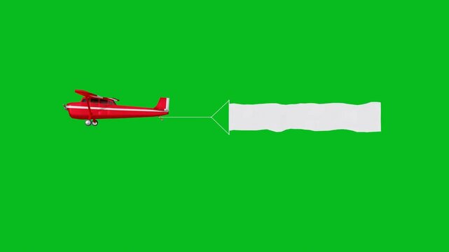 Airplane flying with a banner 
